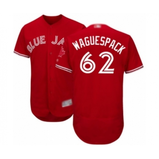 Men's Toronto Blue Jays 62 Jacob Waguespack Scarlet Alternate Flex Base Authentic Collection Alternate Baseball Player Jersey