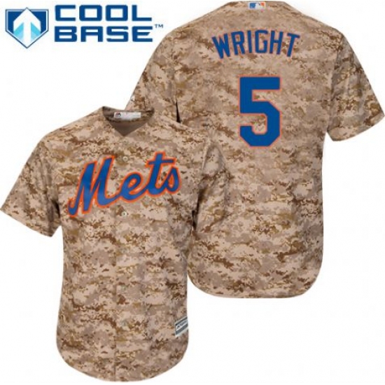 Women's Majestic New York Mets 5 David Wright Authentic Camo MLB Jersey