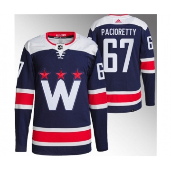 Men's Washington Capitals 67 Max Pacioretty Navy Stitched Jersey