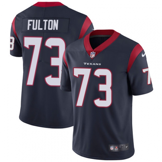 Men's Nike Houston Texans 73 Zach Fulton Navy Blue Team Color Vapor Untouchable Limited Player NFL Jersey