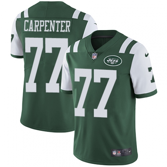 Youth Nike New York Jets 77 James Carpenter Elite Green Team Color NFL Jersey