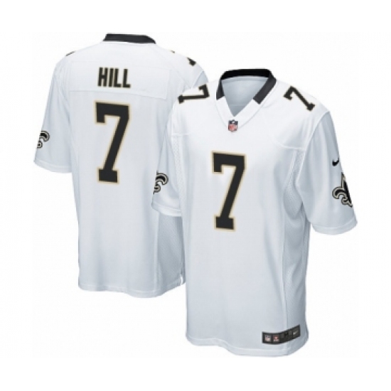 Men's Nike New Orleans Saints 7 Taysom Hill Game White NFL Jersey