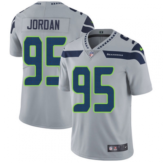 Youth Nike Seattle Seahawks 95 Dion Jordan Grey Alternate Vapor Untouchable Limited Player NFL Jersey