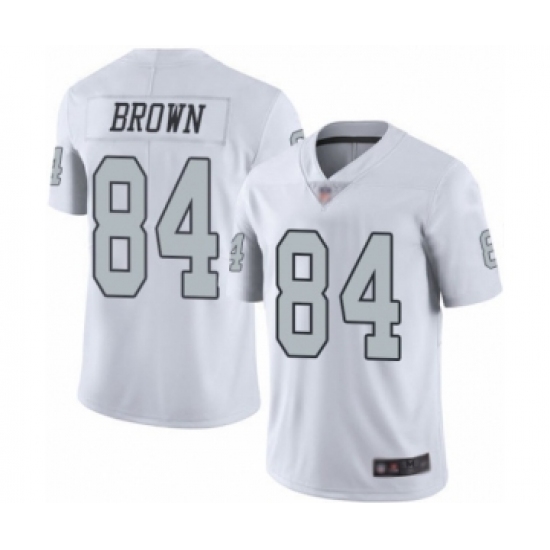 Men's Oakland Raiders 84 Antonio Brown Limited White Rush Vapor Untouchable Football Jersey