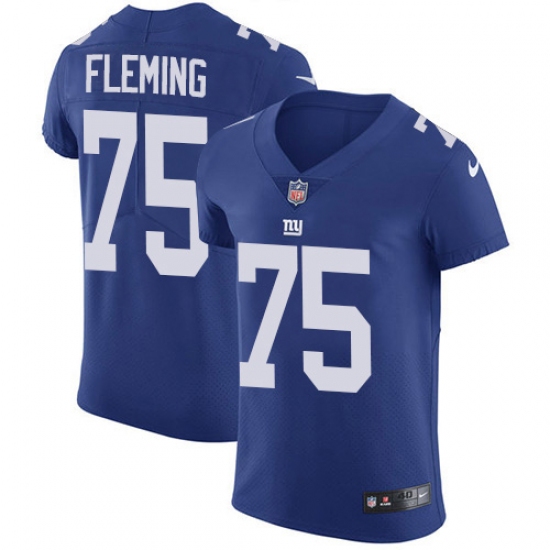 Nike New York Giants 75 Cameron Fleming Royal Blue Team Color Men's Stitched NFL Vapor Untouchable Elite Jersey