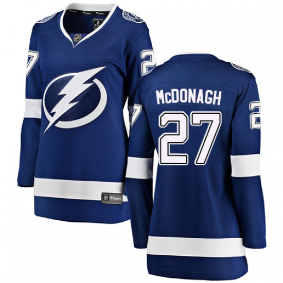 Women's Tampa Bay Lightning 27 Ryan McDonagh Fanatics Branded Royal Blue Home Breakaway NHL Jersey