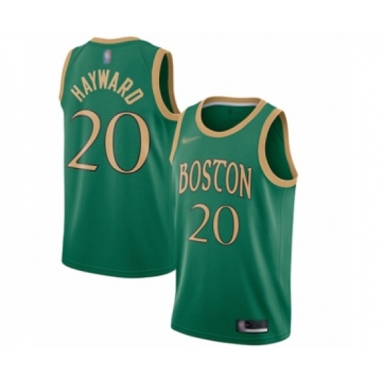 Women's Boston Celtics 20 Gordon Hayward Swingman Green Basketball Jersey - 2019 20 City Edition