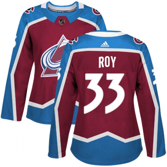 Women's Adidas Colorado Avalanche 33 Patrick Roy Premier Burgundy Red Home NHL Jersey