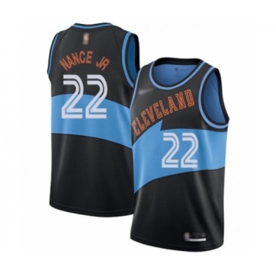 Youth Cleveland Cavaliers 22 Larry Nance Jr. Swingman Black Hardwood Classics Finished Basketball Jersey