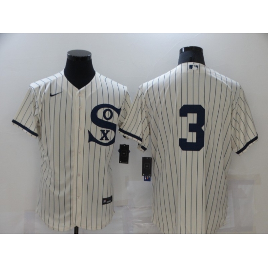 Men's Chicago White Sox 3 Harold Baines Cream Elite 2021 Field of Dreams Jersey