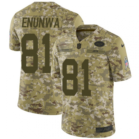 Men's Nike New York Jets 81 Quincy Enunwa Limited Camo 2018 Salute to Service NFL Jersey