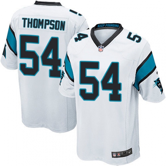 Men's Nike Carolina Panthers 54 Shaq Thompson Game White NFL Jersey