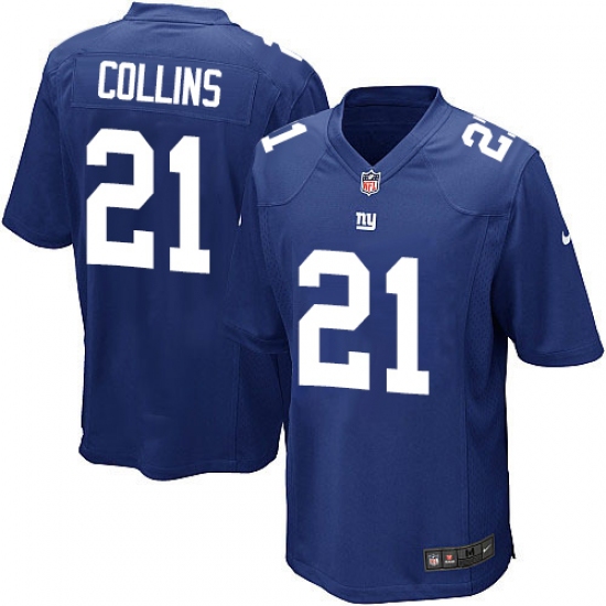 Men's Nike New York Giants 21 Landon Collins Game Royal Blue Team Color NFL Jersey