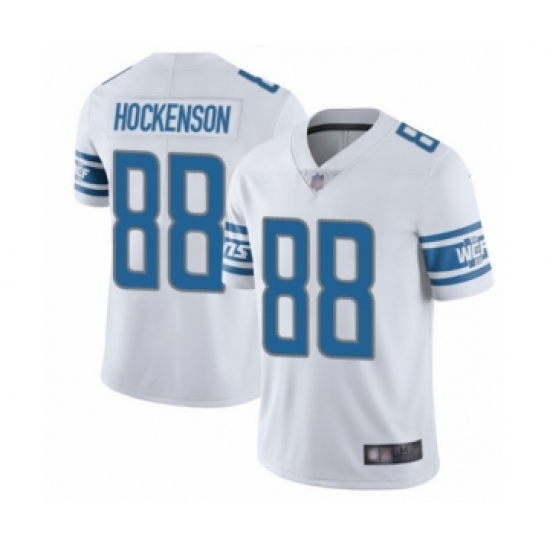 Youth Detroit Lions 88 T.J. Hockenson White Vapor Untouchable Limited Player Football Jersey