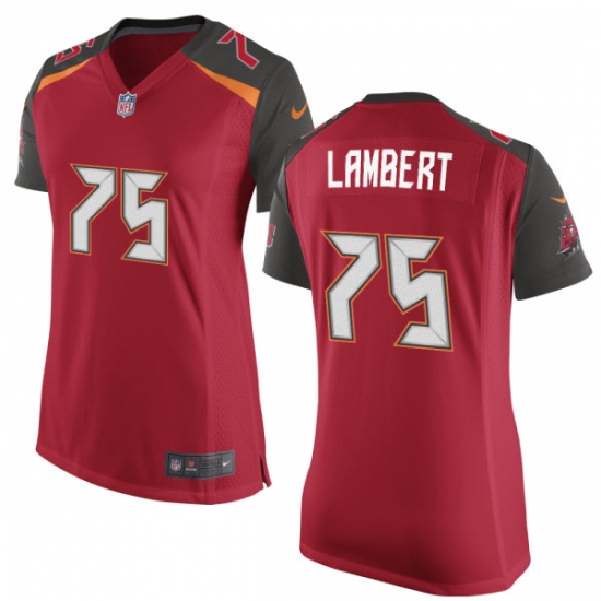 Women's Nike Tampa Bay Buccaneers 75 Davonte Lambert Game Red Team Color NFL Jersey