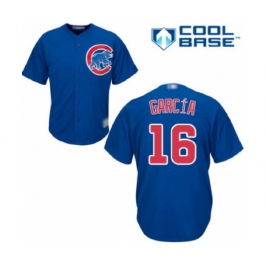 Youth Chicago Cubs 16 Robel Garcia Authentic Royal Blue Alternate Cool Base Baseball Player Jersey