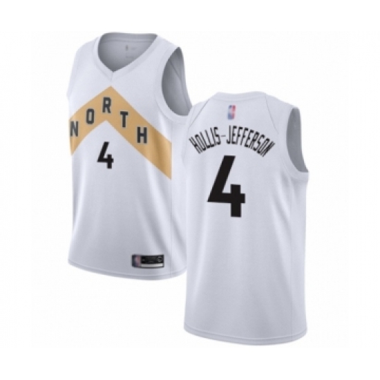 Youth Toronto Raptors 4 Rondae Hollis-Jefferson Swingman White Basketball Jersey - City Edition