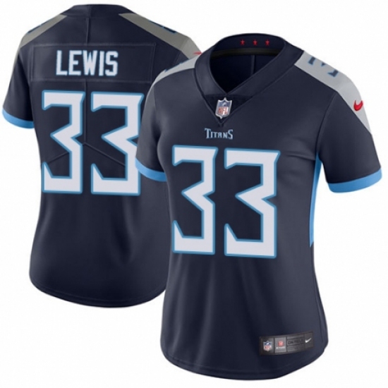 Women's Nike Tennessee Titans 33 Dion Lewis Navy Blue Team Color Vapor Untouchable Limited Player NFL Jersey