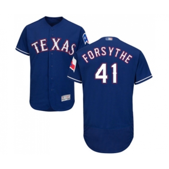 Men's Texas Rangers 41 Logan Forsythe Royal Blue Alternate Flex Base Authentic Collection Baseball Jersey