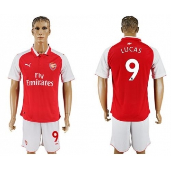 Arsenal 9 Lucas Home Soccer Club Jersey