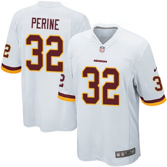 Men's Nike Washington Redskins 32 Samaje Perine Game White NFL Jersey