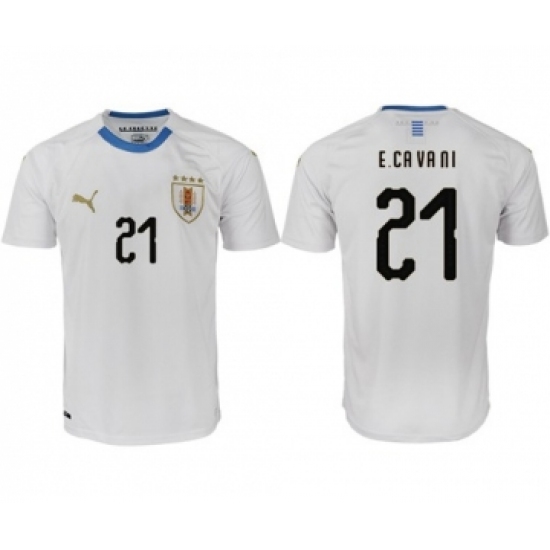 Uruguay 21 E.Cavani Home Soccer Country Jersey