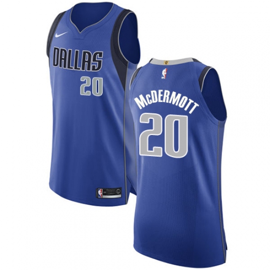 Women's Nike Dallas Mavericks 20 Doug McDermott Authentic Royal Blue Road NBA Jersey - Icon Edition