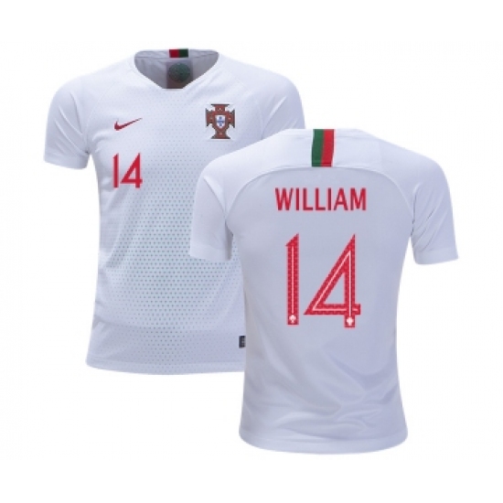 Portugal 14 William Away Kid Soccer Country Jersey