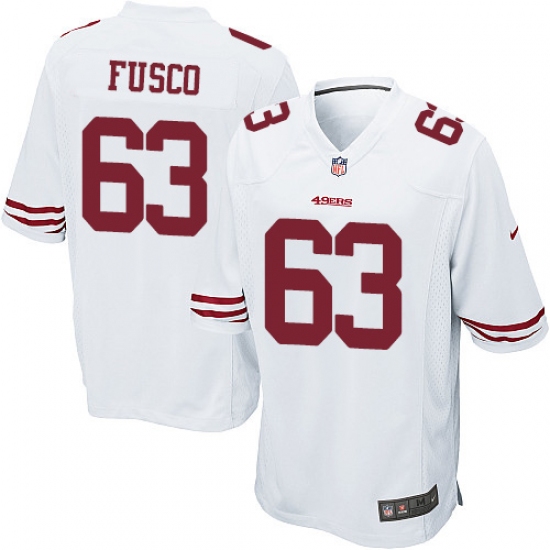 Men's Nike San Francisco 49ers 63 Brandon Fusco Game White NFL Jersey