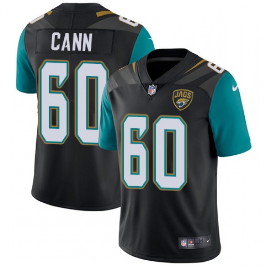 Men's Nike Jacksonville Jaguars 60 A. J. Cann Black Alternate Vapor Untouchable Limited Player NFL Jersey