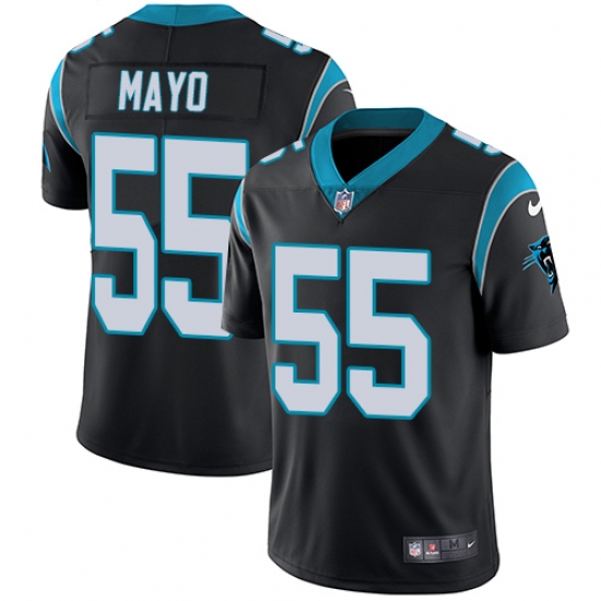 Youth Nike Carolina Panthers 55 David Mayo Black Team Color Vapor Untouchable Limited Player NFL Jersey