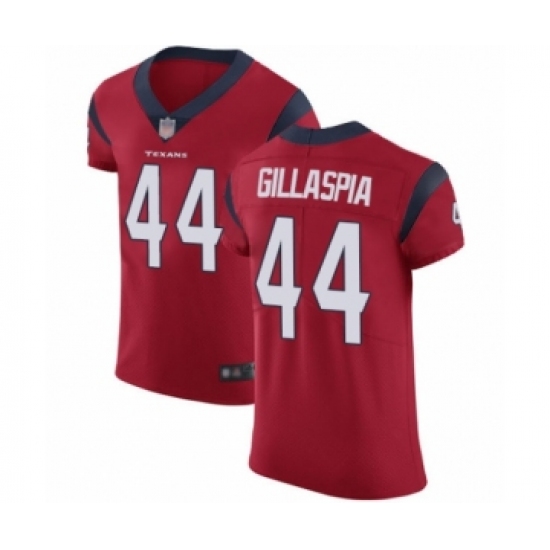 Men's Houston Texans 44 Cullen Gillaspia Red Alternate Vapor Untouchable Elite Player Football Jersey