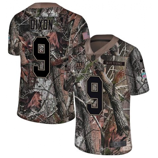 Men's Nike New York Giants 9 Riley Dixon Limited Camo Rush Realtree NFL Jersey