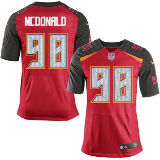 Men's Nike Tampa Bay Buccaneers 98 Clinton McDonald Elite Red Team Color NFL Jersey