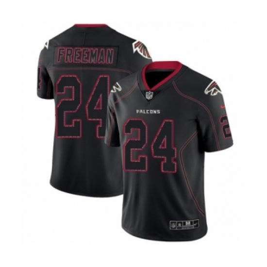 Men's Nike Atlanta Falcons 24 Devonta Freeman Limited Lights Out Black Rush NFL Jersey