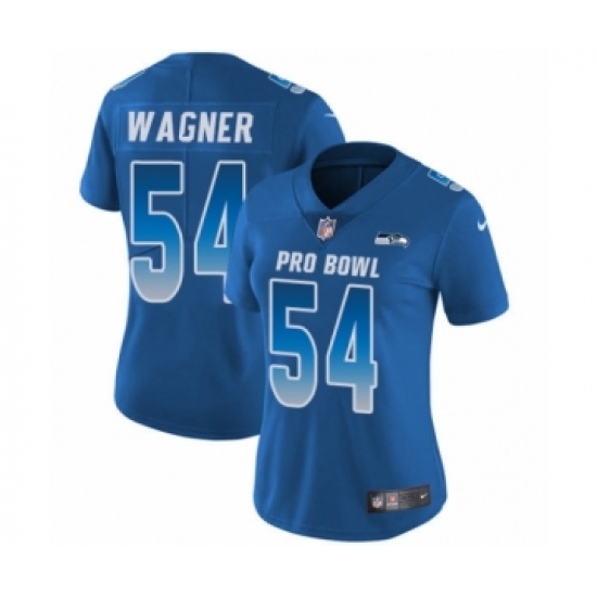 Women's Nike Seattle Seahawks 54 Bobby Wagner Limited Royal Blue NFC 2019 Pro Bowl NFL Jersey