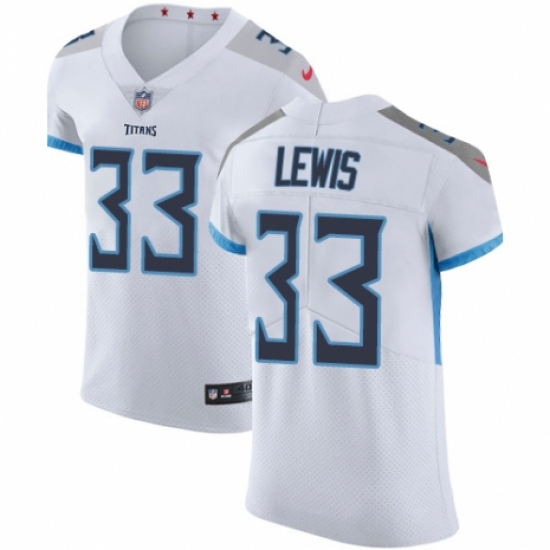 Men's Nike Tennessee Titans 33 Dion Lewis White Vapor Untouchable Elite Player NFL Jersey