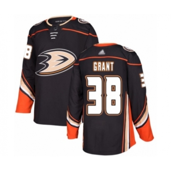 Youth Anaheim Ducks 38 Derek Grant Authentic Black Home Hockey Jersey