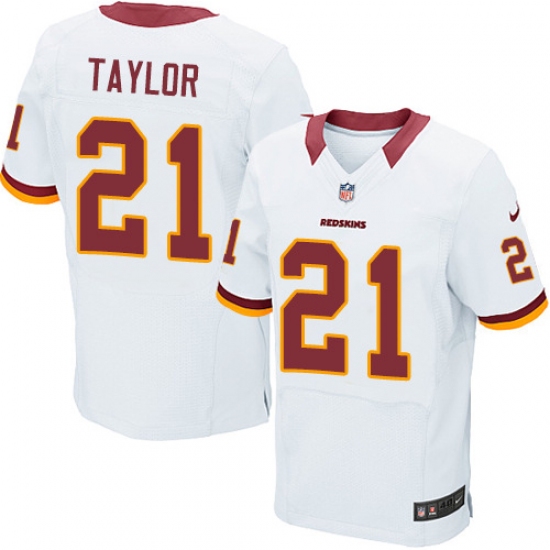 Men's Nike Washington Redskins 21 Sean Taylor Elite White NFL Jersey