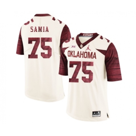 Oklahoma Sooners 75 Dru Samia White 47 Game Winning Streak College Football Jersey