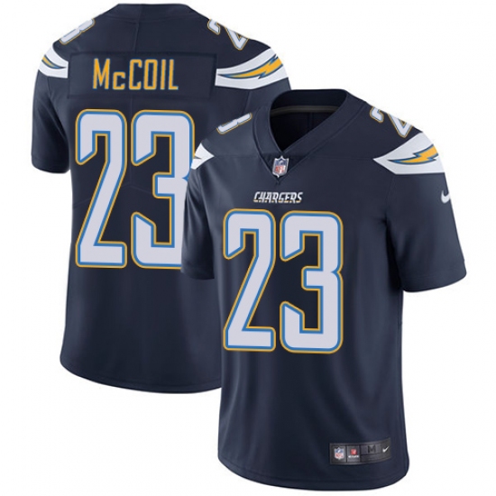 Youth Nike Los Angeles Chargers 23 Dexter McCoil Navy Blue Team Color Vapor Untouchable Limited Player NFL Jersey
