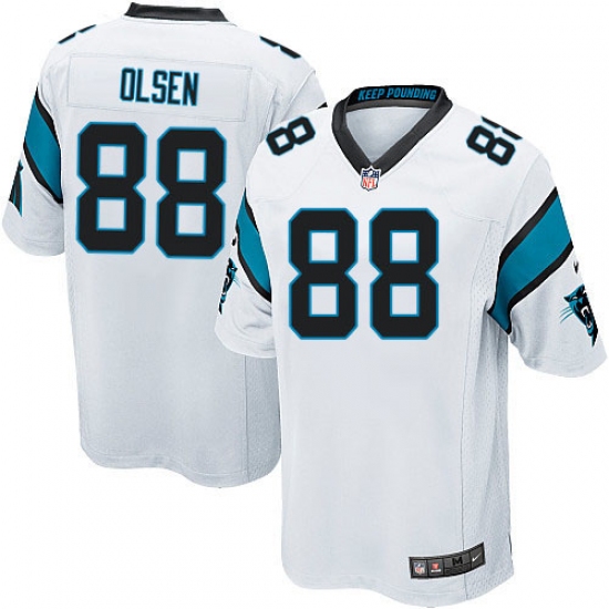 Men's Nike Carolina Panthers 88 Greg Olsen Game White NFL Jersey