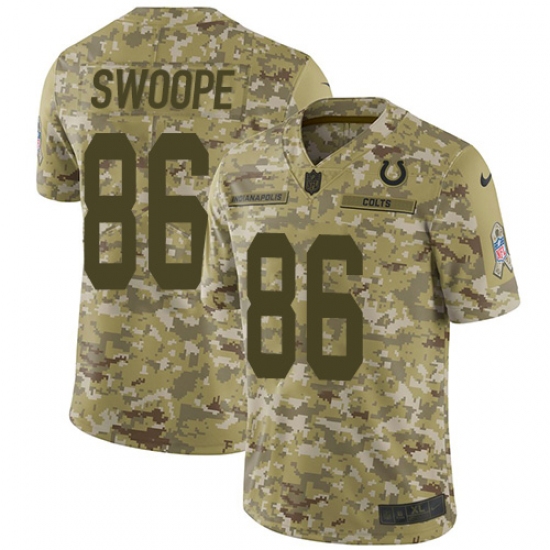 Men's Nike Indianapolis Colts 86 Erik Swoope Limited Camo 2018 Salute to Service NFL Jersey