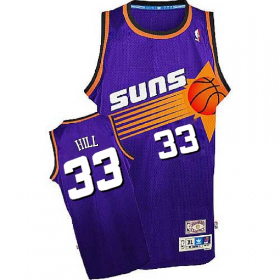 Men's Adidas Phoenix Suns 33 Grant Hill Swingman Purple Throwback NBA Jersey