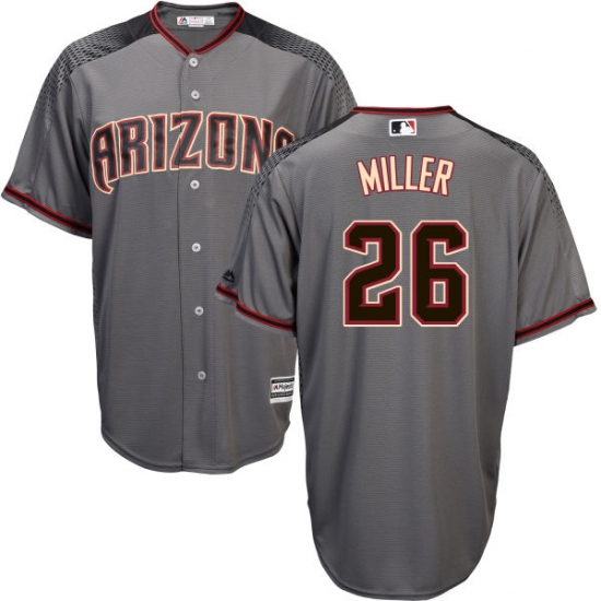 Men's Majestic Arizona Diamondbacks 26 Shelby Miller Authentic Grey Road Cool Base MLB Jersey