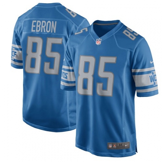 Men's Nike Detroit Lions 85 Eric Ebron Game Light Blue Team Color NFL Jersey