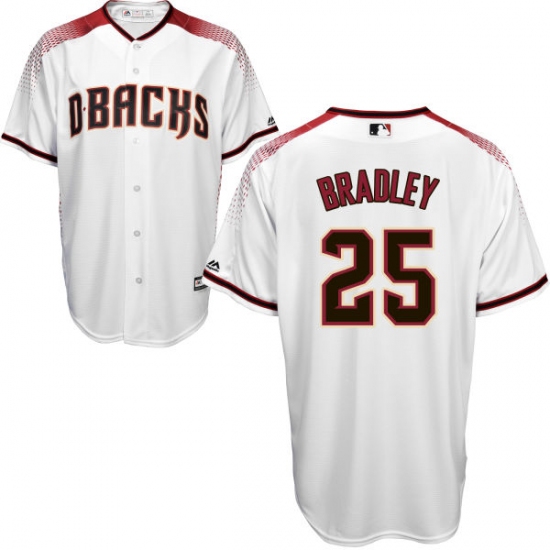 Men's Majestic Arizona Diamondbacks 25 Archie Bradley Authentic White Home Cool Base MLB Jersey