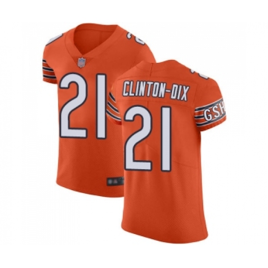 Men's Chicago Bears 21 Ha Clinton-Dix Orange Alternate Vapor Untouchable Elite Player Football Jersey