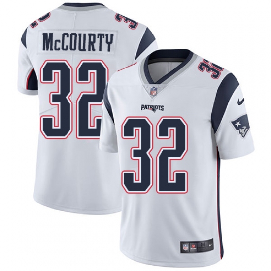 Men's Nike New England Patriots 32 Devin McCourty White Vapor Untouchable Limited Player NFL Jersey