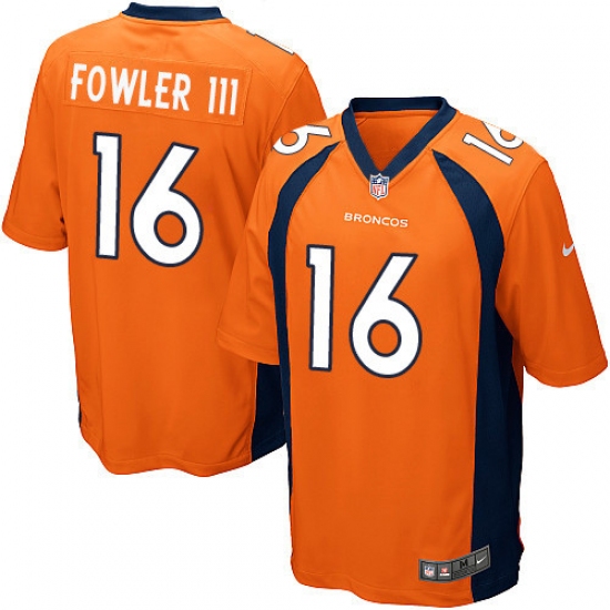 Men's Nike Denver Broncos 16 Bennie Fowler Game Orange Team Color NFL Jersey